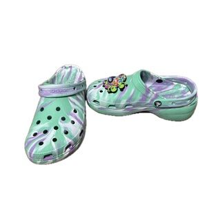 Tie Dye Platform Crocs